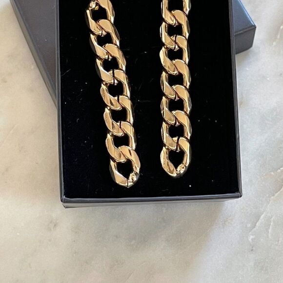 Free People Floating Chain Earrings Gold - Picture 4 of 7